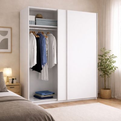Garde-robe 2 portes Nuptse, cintre pour chambre à coucher, armoire ...