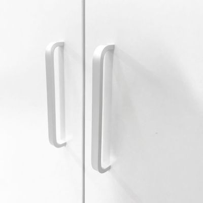 Garde-robe 3 portes Dpavese, Mobilier de chambre, Dressing fermé, Armoire avec 3 portes et 2 tiroirs, 120x50h170 cm, Blanc