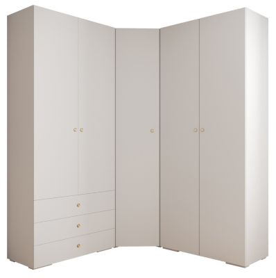 Garde-robe Inova 2 porte battante 236,7/181,7/47  5 portes (blanc)