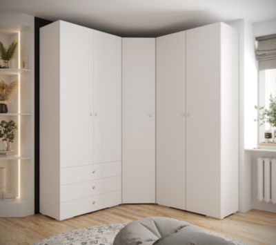 Garde-robe Inova 2 porte battante 236,7/181,7/47  5 portes (blanc)