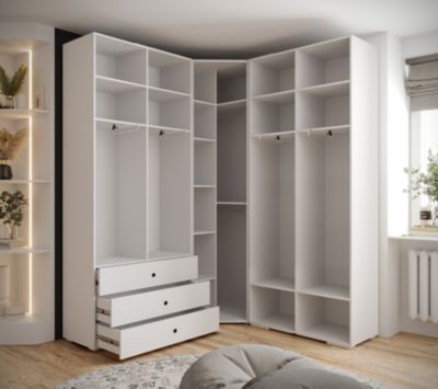 Garde-robe Inova 2 porte battante 236,7/181,7/47  5 portes (blanc)