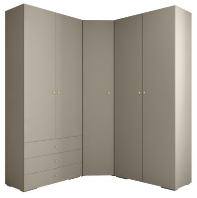 Garde-robe Inova 2 porte battante 236,7/181,7/47  5 portes (gris)