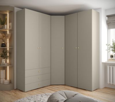 Garde-robe Inova 2 porte battante 236,7/181,7/47  5 portes (gris)
