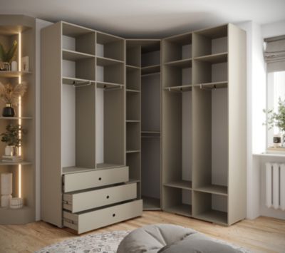 Garde-robe Inova 2 porte battante 236,7/181,7/47  5 portes (gris)