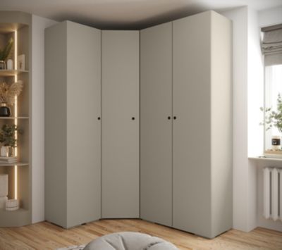 Garde-robe Inova 2 porte battante 236,7/182/47 4 Portes (gris)