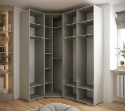 Garde-robe Inova 2 porte battante 236,7/182/47 4 Portes (gris)