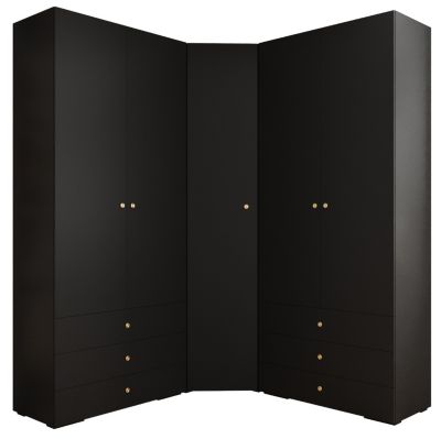Garde-robe Inova 2 porte battante 236,7/182/47 5 Portes (noir)