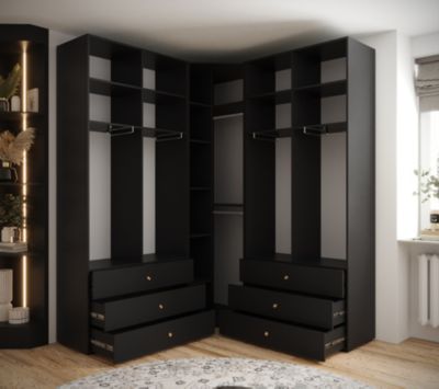 Garde-robe Inova 2 porte battante 236,7/182/47 5 Portes (noir)