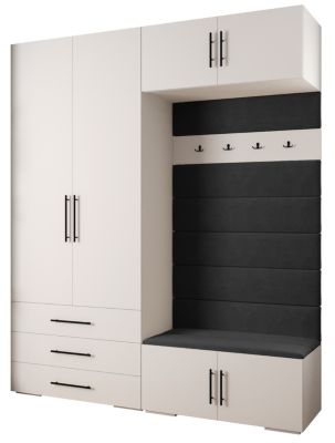 Garde-robe Inova 3 porte battante 236,7/200/47 2 Portes (blanc)