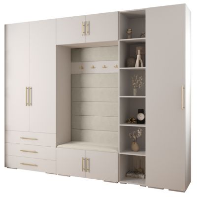 Garde-robe Inova 3 porte battante 236,7/290/47 3 Portes (blanc)