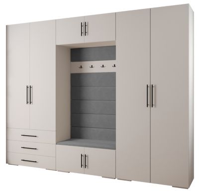 Garde-robe Inova 3 porte battante 236,7/300/47 4 Portes (blanc)