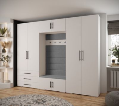 Garde-robe Inova 3 porte battante 236,7/300/47 4 Portes (blanc)