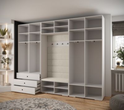 Garde-robe Inova 3 porte battante 236,7/300/47 4 Portes (blanc)