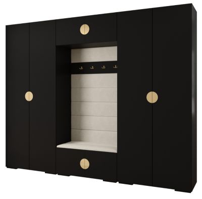 Garde-robe Inova 4 porte battante 236,7/300/47 4 Portes (noir)