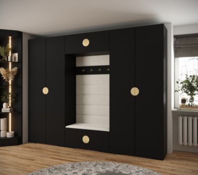 Garde-robe Inova 4 porte battante 236,7/300/47 4 Portes (noir)