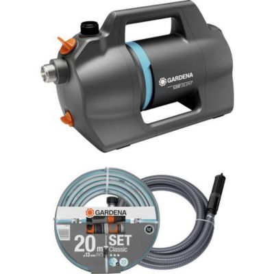 GARDENA Gartenpumpe 5200 Silent Set - pompe de jardin 5 300 l/h, 600 W, hauteur de refoulement 43 m