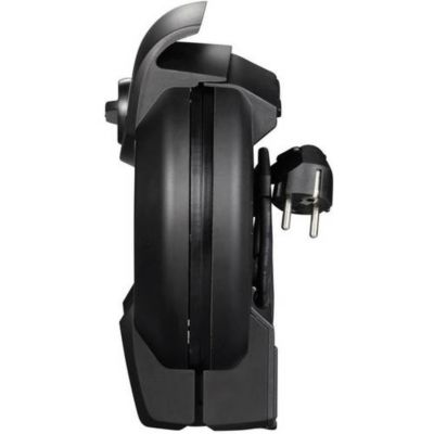 Gaufrier compact acier inoxydable brossé et noir WA2103, 1200 W, thermostat réglable