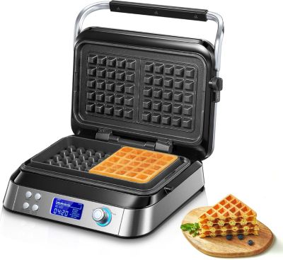 Gaufrier Gaufre Belge 1600W gris noir