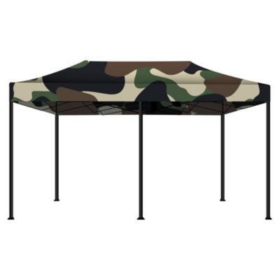 Gazebo pliant Frankystar Kebon 3x6 m camouflage toit Oxford 420D PVC
