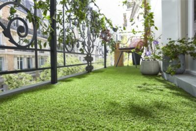 Tapis Gazon Synthétique Restseller24 - 10 Mm D'épaisseur | Rouleau 1x5 M | Pour Jardin Et Balcon
