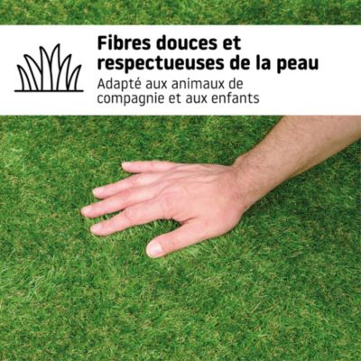 Gazon artificiel 2 x 4 m ép.20 mm (vendu au rouleau)