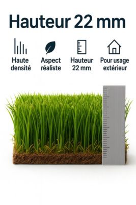 Gazon Synthetique 20mm - 2Mx3M soit 6m2 - MGS