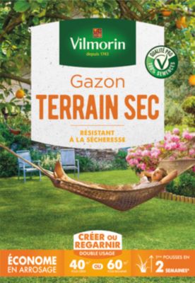 Gazon terrain sec résistant à la sécheresse Vilmorin 1kg