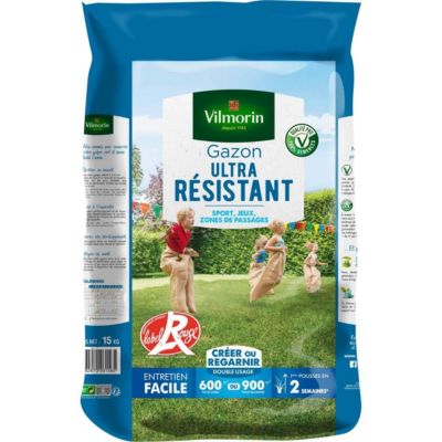 Gazon Ultra Résistant - Label Rouge - 15 kg - Vilmorin