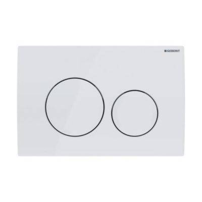 Geberit Delta20 plaque de déclenchement double touche, blanc alpin (115.127.11.1)