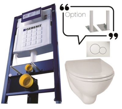 Geberit Duofix cadre autoportant + réservoir Sigma 12 cm et cuvette ...