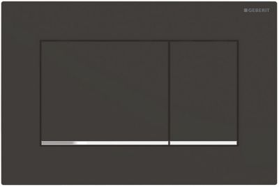 Geberit Sigma30 Plaque de déclenchement double touche, Noir mat/chrome (115.883.14.1)