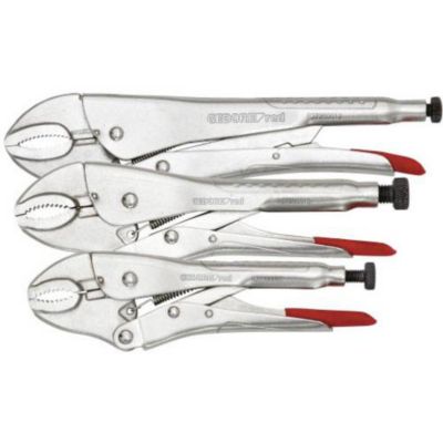 Gedore RED 3301180 jeu de pinces-étaux, 2 pièces, acier chrome-vanadium, longueur 180 mm