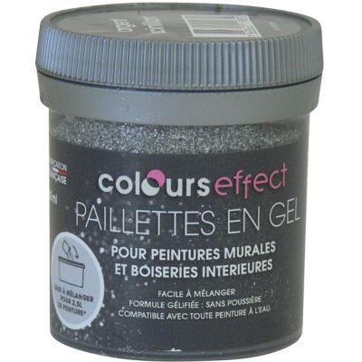 Gel effet paillettes argenté 80 ml Colours