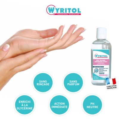 Gel hydro-alcoolique désinfectant pour les mains 100ml Wyritol