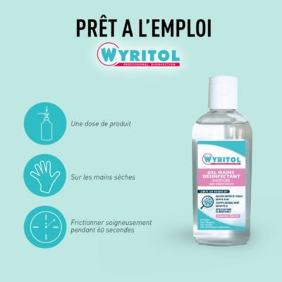 Gel hydro-alcoolique désinfectant pour les mains 100ml Wyritol