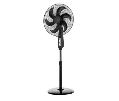 GENERIQUE ventilateur sur pied noir 85 W fixe 3 vitesses