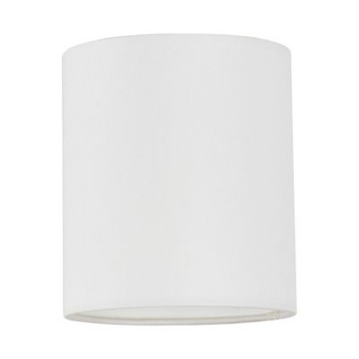 Gentle Applique 1xE27 Max.25W Béton Gris/Abat-jour en Tissu Blanc