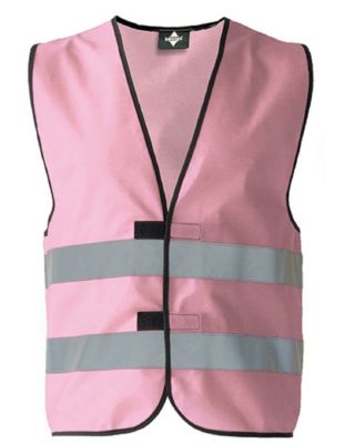 Gilet de sécurité - 2 bandes réfléchissantes - rose clair - KX100-KXFW - taille:XL
