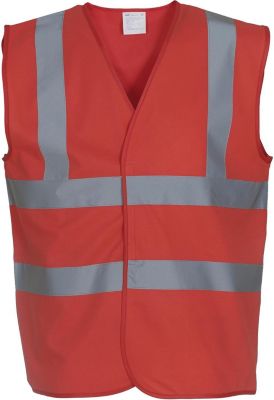 Gilet de sécurité - Chasuble - HVW100 - rouge - taille:XL