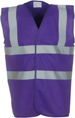 Gilet de sécurité - Chasuble - HVW100 - violet pourpre - taille:L