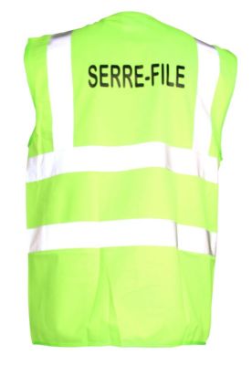Gilet de sécurité - Marquage au dos Serre-File - vert - taille:L