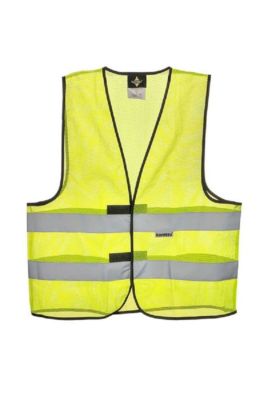 Gilet de sécurité mesh tissu microperforé - jaune fluo - KXQ - 2 bandes réfléchissantes - taille:XL
