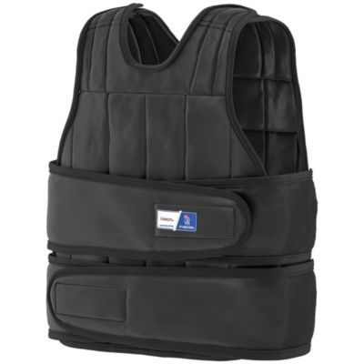 Gilet lesté réglable veste lestée 20 Kg max. poids amovibles entrainement musculation exercice boxe oxford noir