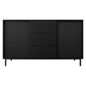 Girona - buffet bas - noir - 153 cm - Best Mobilier