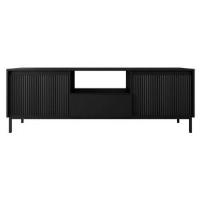 Girona - meuble tv ouvert - noir - 174 cm - Best Mobilier