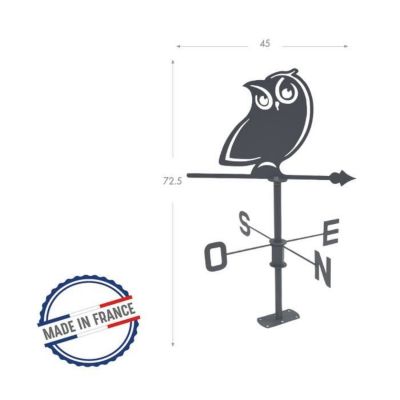 Girouette Hibou - 45x72,5 cm - anthracite