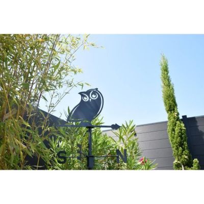 Girouette Hibou - 45x72,5 cm - anthracite