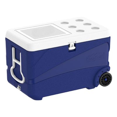 Glacière Deluxe Keep Cold Portable avec Roulettes Bleue 80L
