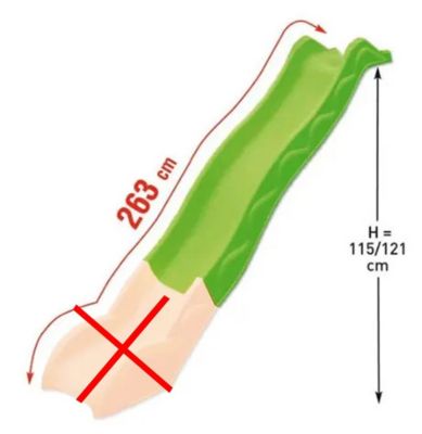 Glissière toboggan 2,63 m - Partie haute