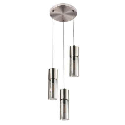 Globo Annika Suspension Cluster, abat-jour en verre nickel mat, 3 ...